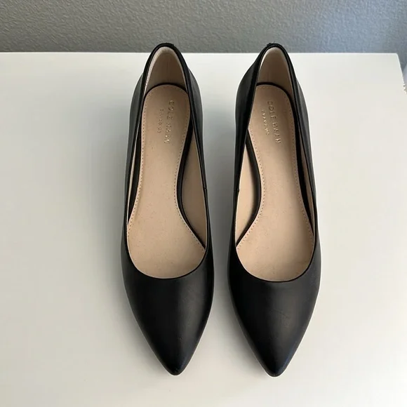 NWOT Cole Haan Black Leather 45mm Pump size 8 - Picture 6 of 6